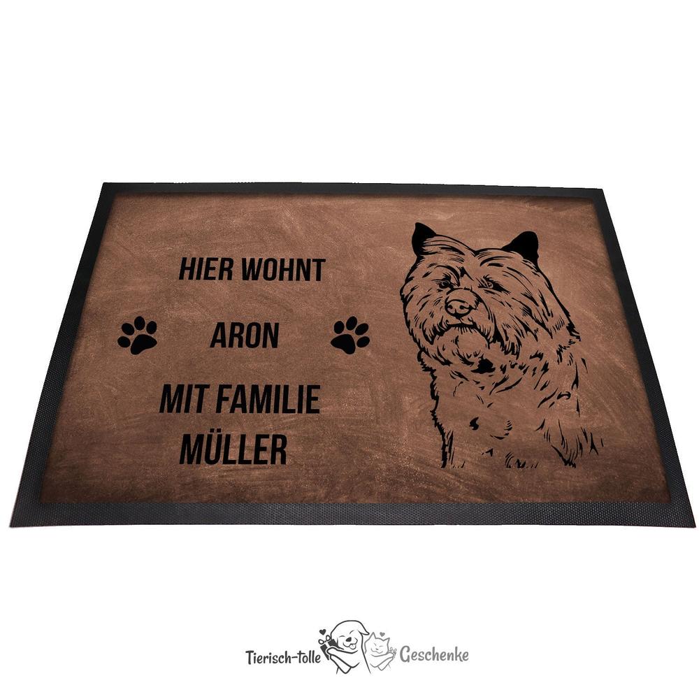 Cairn Terrier 2 - Fußmatte - Schmutzfangmatte - 40 x 60 cm-Tierisch-tolle Geschenke-Tierisch-tolle-Geschenke