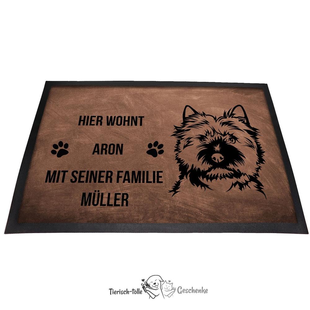 Cairn Terrier - Fußmatte - Schmutzfangmatte - 40 x 60 cm-Tierisch-tolle Geschenke-Tierisch-tolle-Geschenke