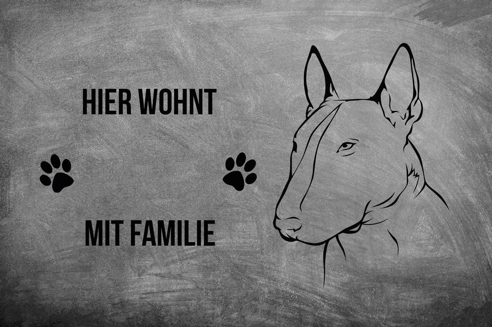 Bullterrier 3 - Fußmatte - Schmutzfangmatte - 40 x 60 cm-Tierisch-tolle Geschenke-Tierisch-tolle-Geschenke