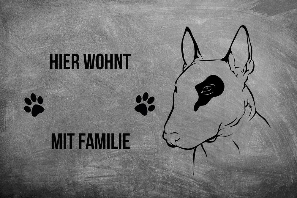 Bullterrier 2 - Fußmatte - Schmutzfangmatte - 40 x 60 cm-Tierisch-tolle Geschenke-Tierisch-tolle-Geschenke