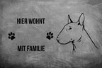 Bullterrier - Fußmatte - Schmutzfangmatte - 40 x 60 cm-Tierisch-tolle Geschenke-Tierisch-tolle-Geschenke