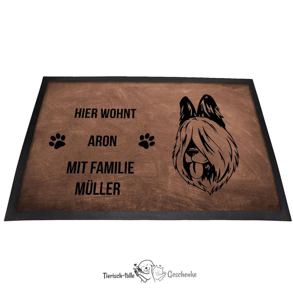 Briard - Fußmatte - Schmutzfangmatte - 40 x 60 cm-Tierisch-tolle Geschenke-Tierisch-tolle-Geschenke