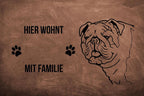 Bulldogge - Fußmatte - Schmutzfangmatte - 40 x 60 cm-Tierisch-tolle Geschenke-Tierisch-tolle-Geschenke