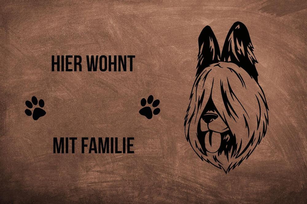 Briard - Fußmatte - Schmutzfangmatte - 40 x 60 cm-Tierisch-tolle Geschenke-Tierisch-tolle-Geschenke
