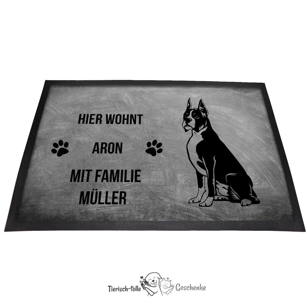 Boxer 3 - Fußmatte - Schmutzfangmatte - 40 x 60 cm-Tierisch-tolle Geschenke-Tierisch-tolle-Geschenke