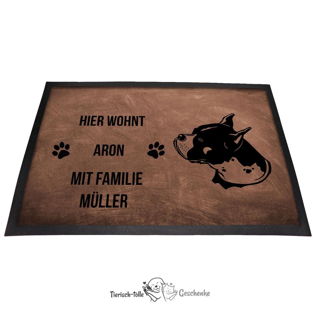 Boxer 1 - Fußmatte - Schmutzfangmatte - 40 x 60 cm-Tierisch-tolle Geschenke-Tierisch-tolle-Geschenke