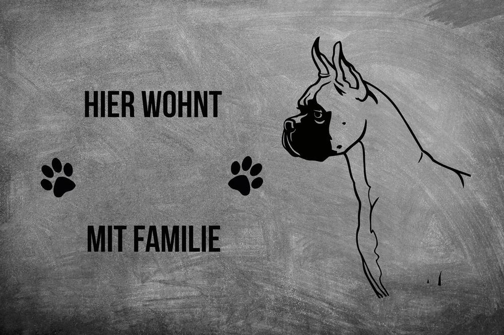 Boxer 4 - Fußmatte - Schmutzfangmatte - 40 x 60 cm-Tierisch-tolle Geschenke-Tierisch-tolle-Geschenke
