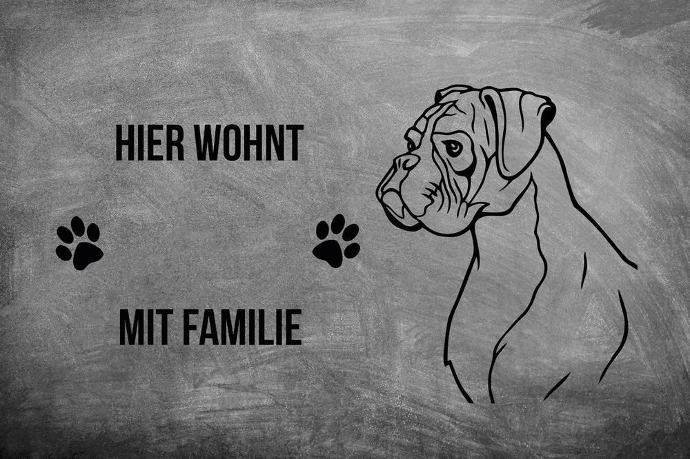 Boxer 2 - Fußmatte - Schmutzfangmatte - 40 x 60 cm-Tierisch-tolle Geschenke-Tierisch-tolle-Geschenke