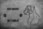Boxer 2 - Fußmatte - Schmutzfangmatte - 40 x 60 cm-Tierisch-tolle Geschenke-Tierisch-tolle-Geschenke