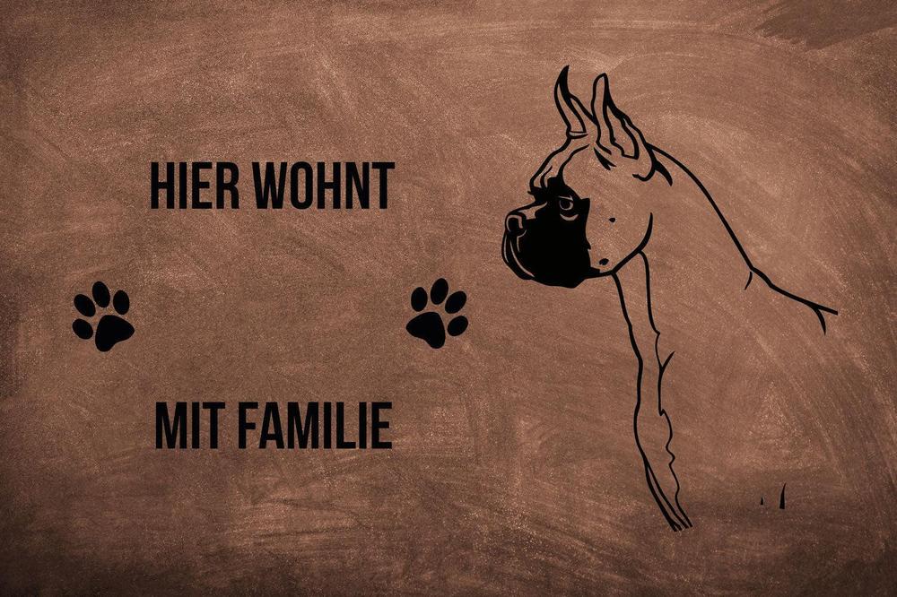 Boxer 4 - Fußmatte - Schmutzfangmatte - 40 x 60 cm-Tierisch-tolle Geschenke-Tierisch-tolle-Geschenke