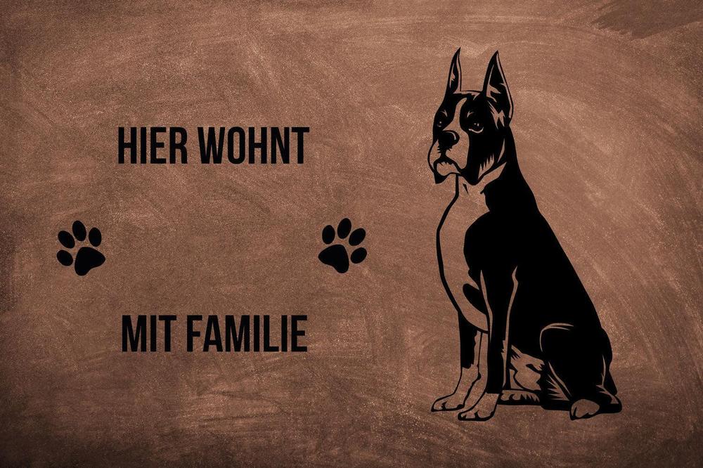 Boxer 3 - Fußmatte - Schmutzfangmatte - 40 x 60 cm-Tierisch-tolle Geschenke-Tierisch-tolle-Geschenke