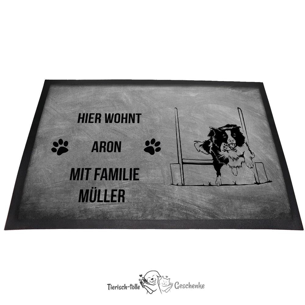 Border Collie Final - Fußmatte - Schmutzfangmatte - 40 x 60 cm-Tierisch-tolle Geschenke-Tierisch-tolle-Geschenke