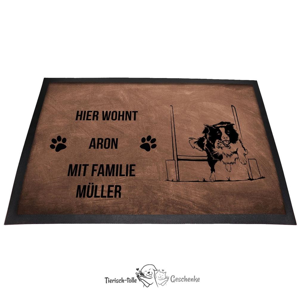 Border Collie Final - Fußmatte - Schmutzfangmatte - 40 x 60 cm-Tierisch-tolle Geschenke-Tierisch-tolle-Geschenke