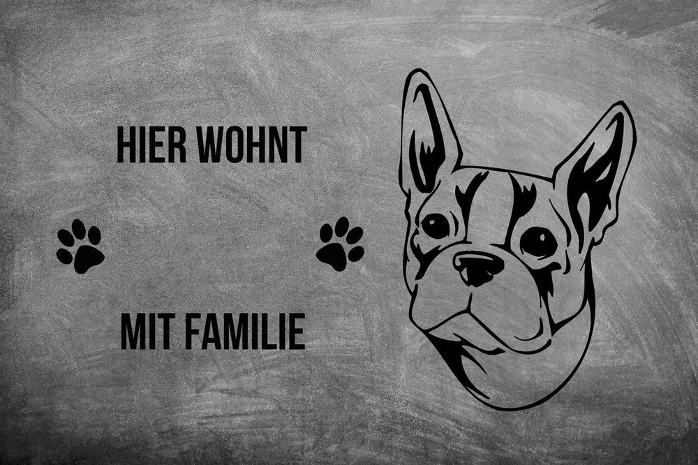 Boston Terrier 2 - Fußmatte - Schmutzfangmatte - 40 x 60 cm-Tierisch-tolle Geschenke-Tierisch-tolle-Geschenke