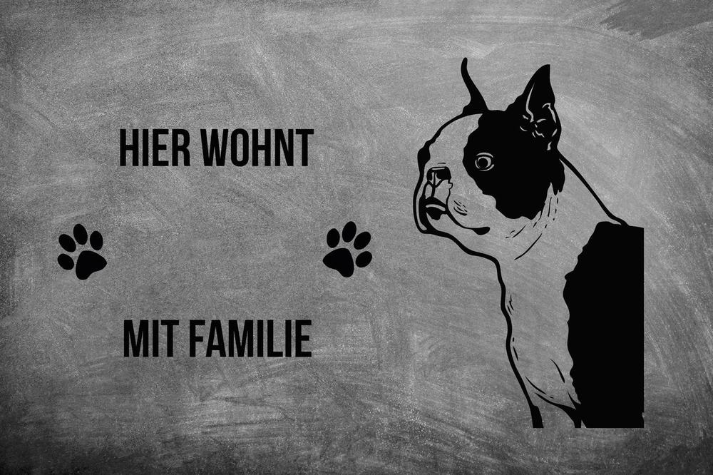 Boston Terrier - Fußmatte - Schmutzfangmatte - 40 x 60 cm-Tierisch-tolle Geschenke-Tierisch-tolle-Geschenke