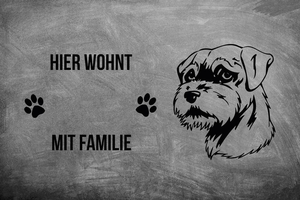 Border Terrier - Fußmatte - Schmutzfangmatte - 40 x 60 cm-Tierisch-tolle Geschenke-Tierisch-tolle-Geschenke