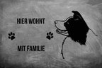 Border Collie 2 - Fußmatte - Schmutzfangmatte - 40 x 60 cm-Tierisch-tolle Geschenke-Tierisch-tolle-Geschenke