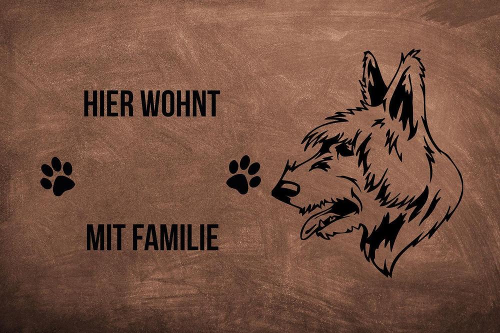 Bouvier des Flandres - Fußmatte - Schmutzfangmatte - 40 x 60 cm-Tierisch-tolle Geschenke-Tierisch-tolle-Geschenke