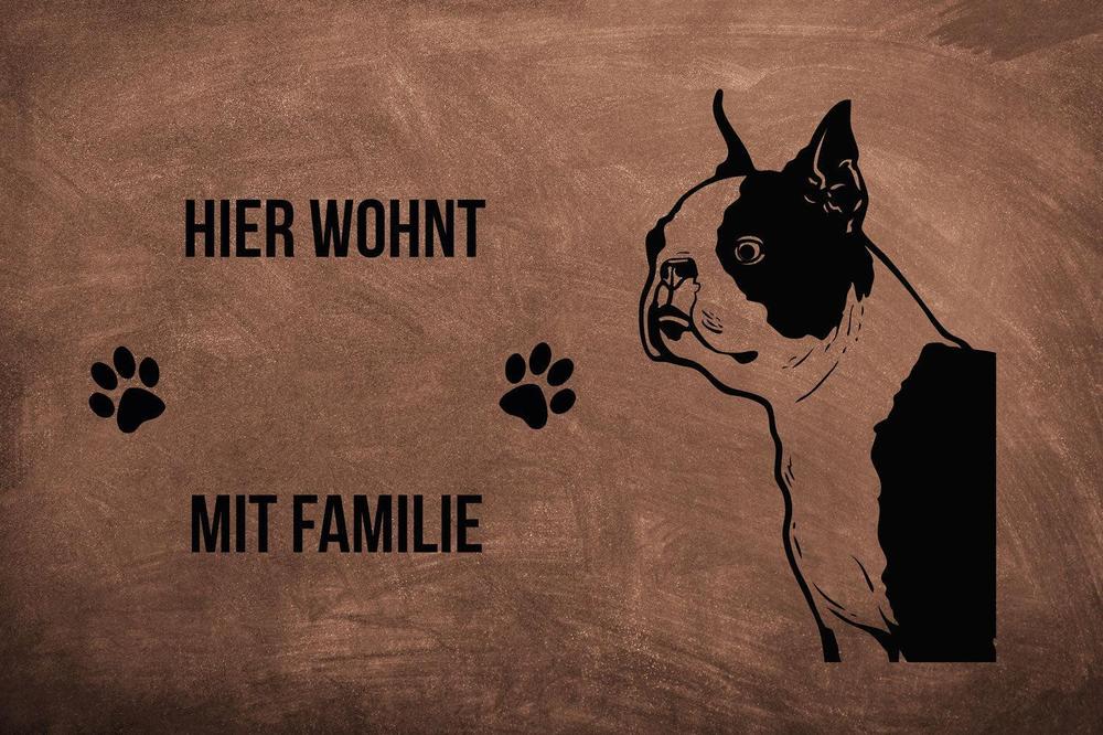 Boston Terrier - Fußmatte - Schmutzfangmatte - 40 x 60 cm-Tierisch-tolle Geschenke-Tierisch-tolle-Geschenke