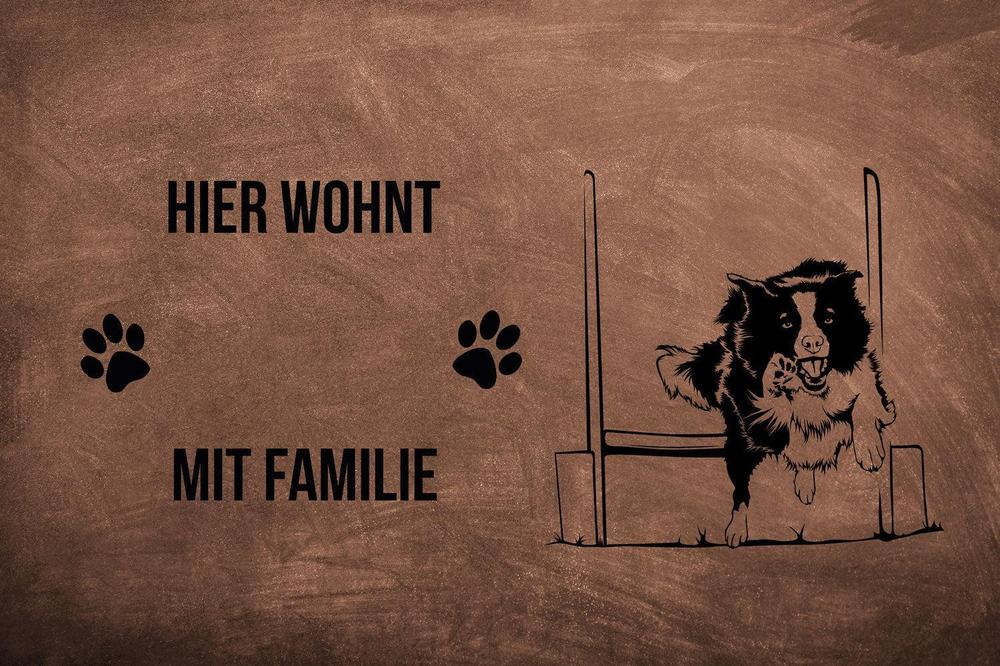 Border Collie Final - Fußmatte - Schmutzfangmatte - 40 x 60 cm-Tierisch-tolle Geschenke-Tierisch-tolle-Geschenke