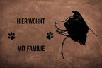 Border Collie 2 - Fußmatte - Schmutzfangmatte - 40 x 60 cm-Tierisch-tolle Geschenke-Tierisch-tolle-Geschenke