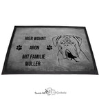 Bordeaux Dogge - Fußmatte - Schmutzfangmatte - 40 x 60 cm-Tierisch-tolle Geschenke-Tierisch-tolle-Geschenke