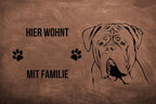 Bordeaux Dogge - Fußmatte - Schmutzfangmatte - 40 x 60 cm-Tierisch-tolle Geschenke-Tierisch-tolle-Geschenke