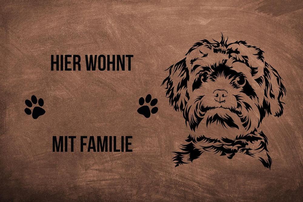 Bolonka Zwetna - Fußmatte - Schmutzfangmatte - 40 x 60 cm-Tierisch-tolle Geschenke-Tierisch-tolle-Geschenke