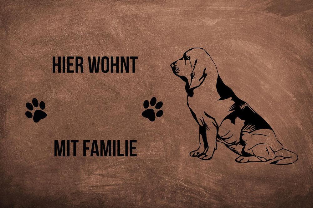 Bloodhound 3 - Fußmatte - Schmutzfangmatte - 40 x 60 cm-Tierisch-tolle Geschenke-Tierisch-tolle-Geschenke