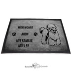 Bichon Frisé 2 - Fußmatte - Schmutzfangmatte - 40 x 60 cm-Tierisch-tolle Geschenke-Tierisch-tolle-Geschenke