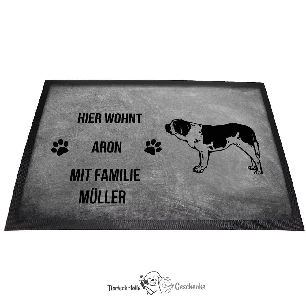 Bernhardiner 2 - Fußmatte - Schmutzfangmatte - 40 x 60 cm-Tierisch-tolle Geschenke-Tierisch-tolle-Geschenke
