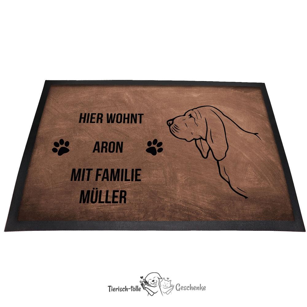 Bloodhound - Fußmatte - Schmutzfangmatte - 40 x 60 cm-Tierisch-tolle Geschenke-Tierisch-tolle-Geschenke