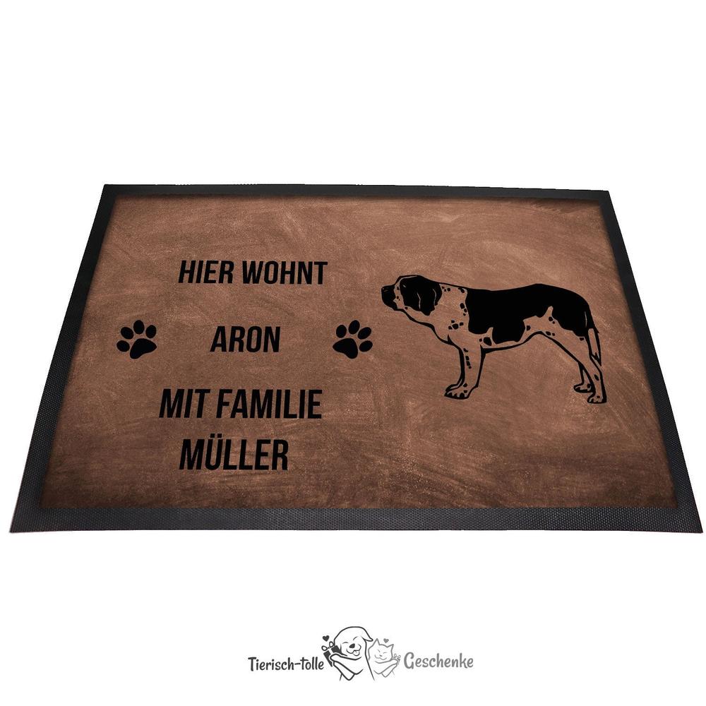 Bernhardiner 2 - Fußmatte - Schmutzfangmatte - 40 x 60 cm-Tierisch-tolle Geschenke-Tierisch-tolle-Geschenke