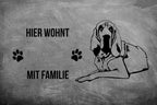 Bloodhound 2 - Fußmatte - Schmutzfangmatte - 40 x 60 cm-Tierisch-tolle Geschenke-Tierisch-tolle-Geschenke
