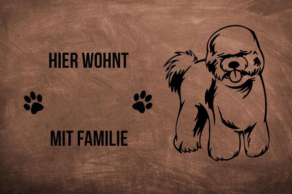 Bichon Frisé 2 - Fußmatte - Schmutzfangmatte - 40 x 60 cm-Tierisch-tolle Geschenke-Tierisch-tolle-Geschenke