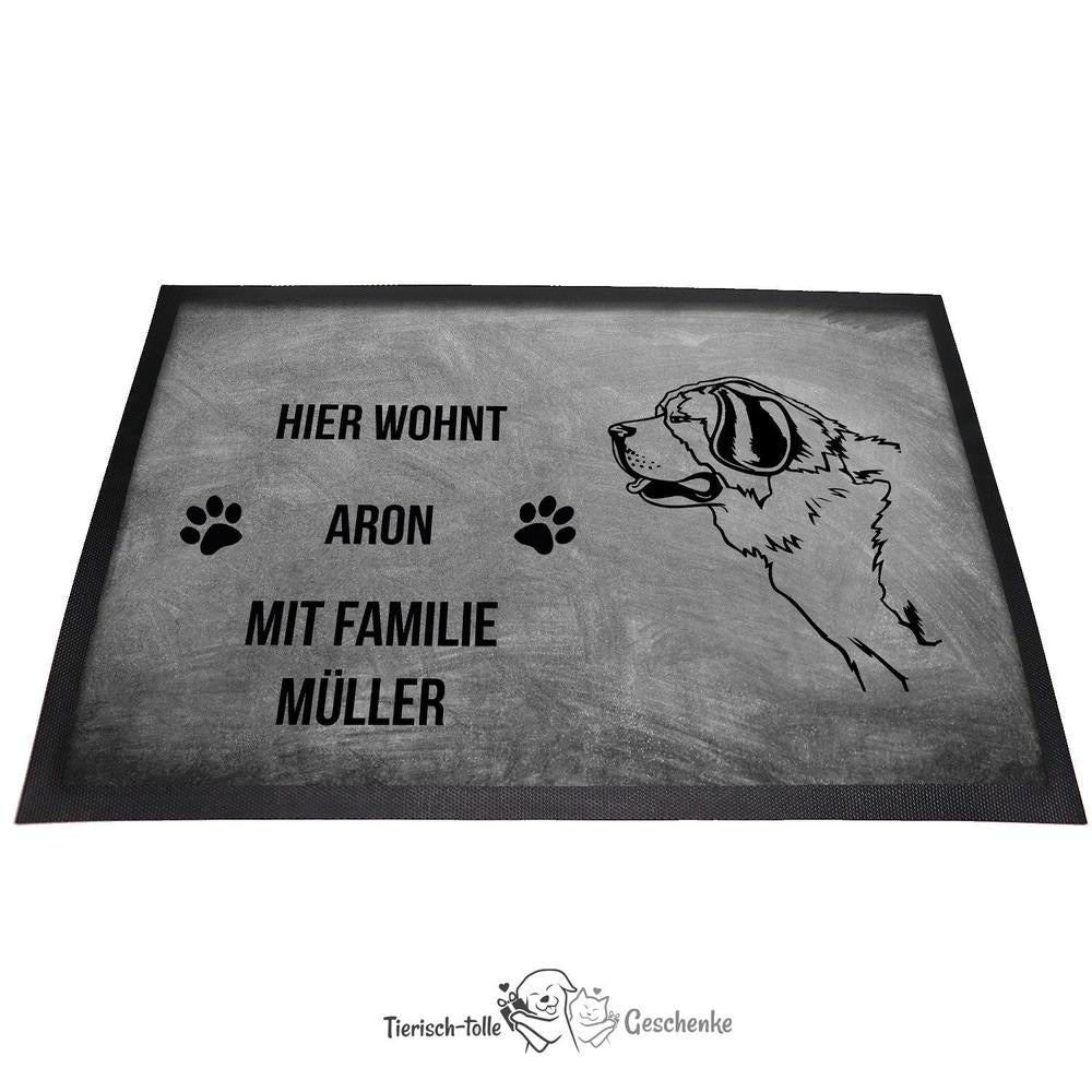Bernhardiner - Fußmatte - Schmutzfangmatte - 40 x 60 cm-Tierisch-tolle Geschenke-Tierisch-tolle-Geschenke
