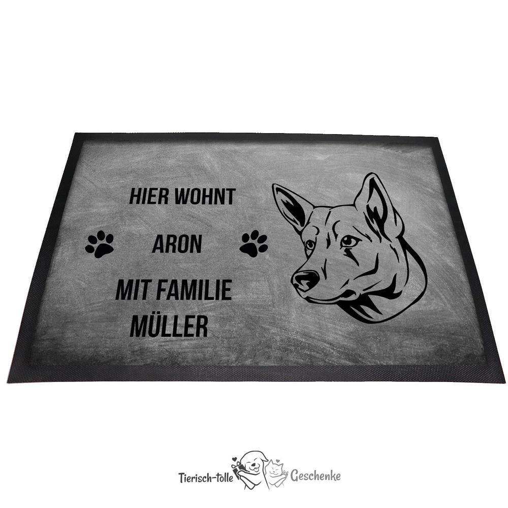 Berger Blanc Suisse Weißer Schäferhund - Fußmatte - Schmutzfangmatte - 40 x 60 cm-Tierisch-tolle Geschenke-Tierisch-tolle-Geschenke