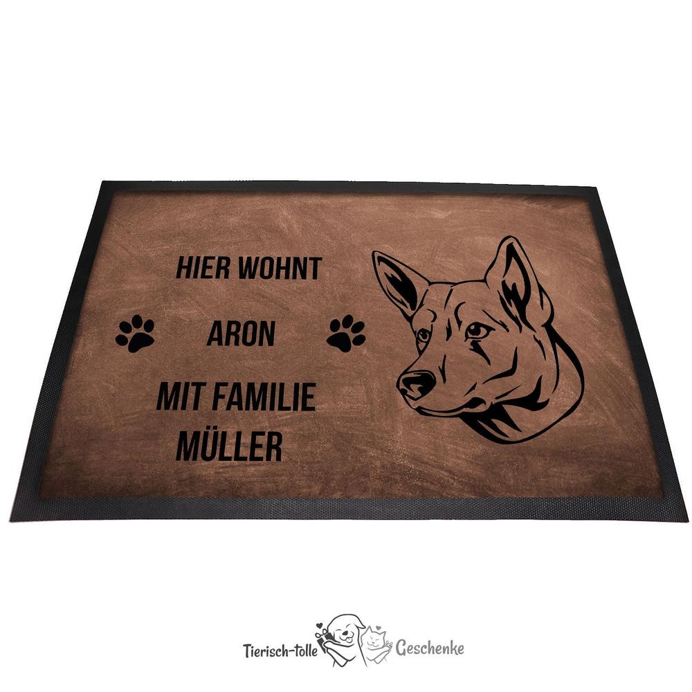 Berger Blanc Suisse Weißer Schäferhund - Fußmatte - Schmutzfangmatte - 40 x 60 cm-Tierisch-tolle Geschenke-Tierisch-tolle-Geschenke