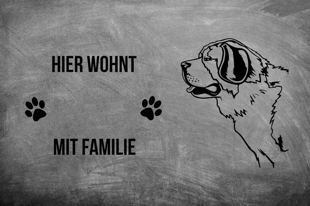 Bernhardiner - Fußmatte - Schmutzfangmatte - 40 x 60 cm-Tierisch-tolle Geschenke-Tierisch-tolle-Geschenke