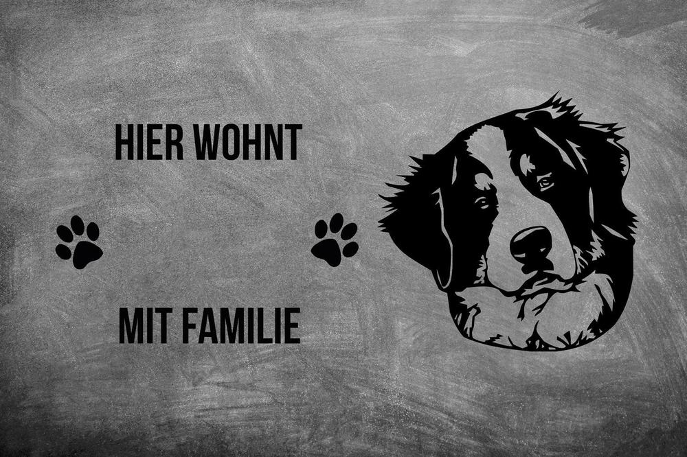 Berner Sennenhund 3 - Fußmatte - Schmutzfangmatte - 40 x 60 cm-Tierisch-tolle Geschenke-Tierisch-tolle-Geschenke