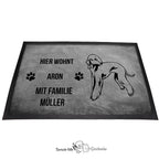 Bedlington Terrier - Fußmatte - Schmutzfangmatte - 40 x 60 cm-Tierisch-tolle Geschenke-Tierisch-tolle-Geschenke
