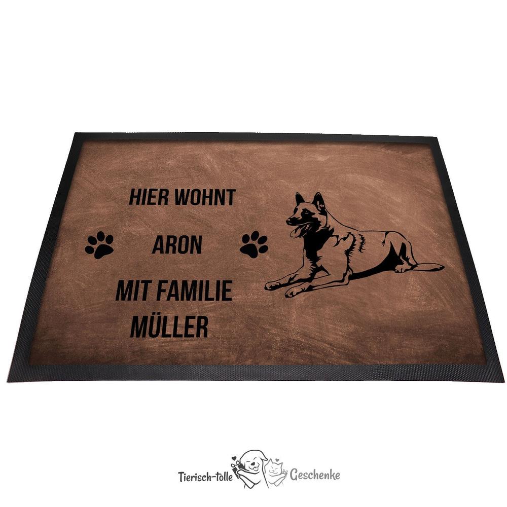 Belgischer Schäferhund 2 Malinois - Fußmatte - Schmutzfangmatte - 40 x 60 cm-Tierisch-tolle Geschenke-Tierisch-tolle-Geschenke