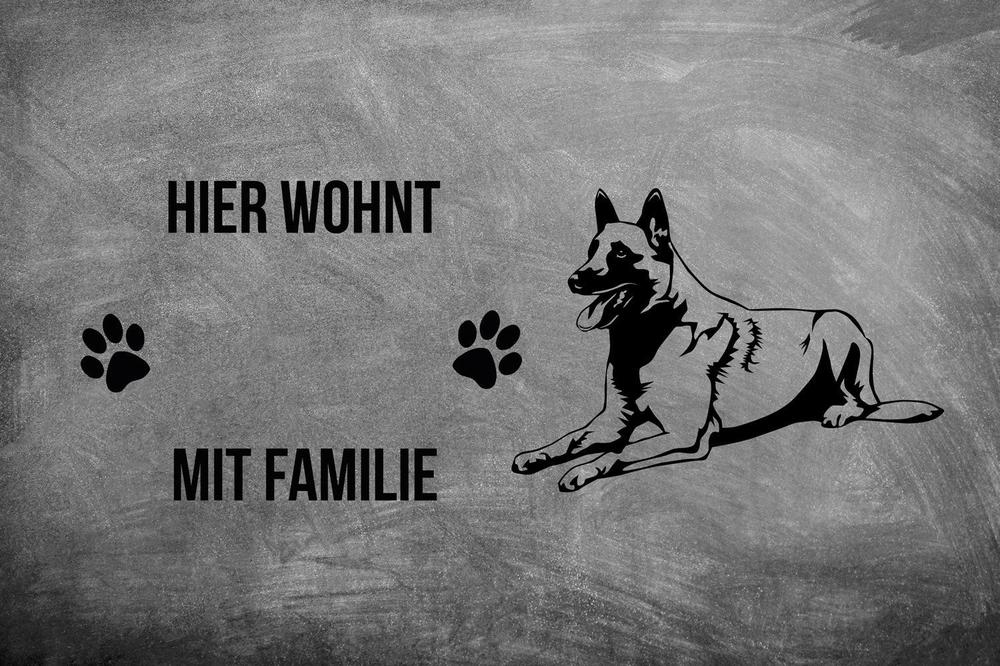 Belgischer Schäferhund 2 Malinois - Fußmatte - Schmutzfangmatte - 40 x 60 cm-Tierisch-tolle Geschenke-Tierisch-tolle-Geschenke