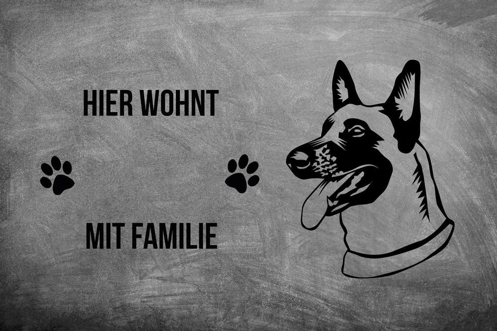 Belgischer Schäferhund 1 Malinois - Fußmatte - Schmutzfangmatte - 40 x 60 cm-Tierisch-tolle Geschenke-Tierisch-tolle-Geschenke