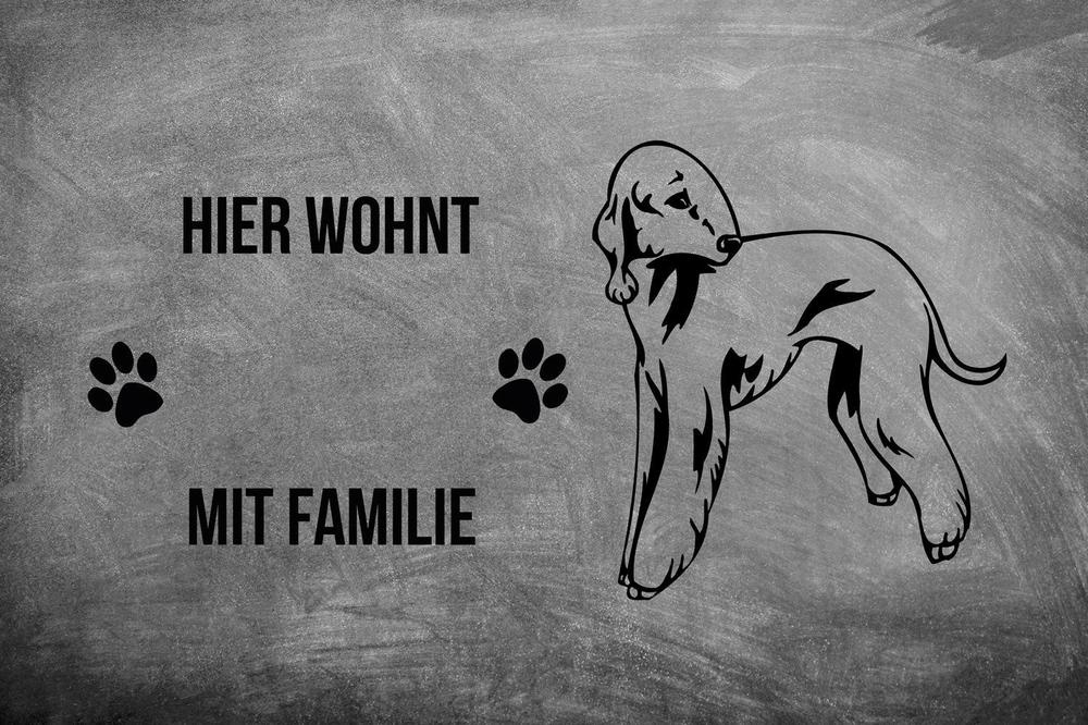Bedlington Terrier - Fußmatte - Schmutzfangmatte - 40 x 60 cm-Tierisch-tolle Geschenke-Tierisch-tolle-Geschenke