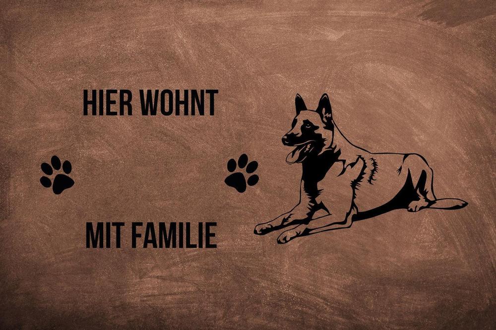 Belgischer Schäferhund 2 Malinois - Fußmatte - Schmutzfangmatte - 40 x 60 cm-Tierisch-tolle Geschenke-Tierisch-tolle-Geschenke