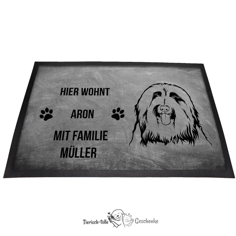 Bearded Collie 2 - Fußmatte - Schmutzfangmatte - 40 x 60 cm-Tierisch-tolle Geschenke-Tierisch-tolle-Geschenke
