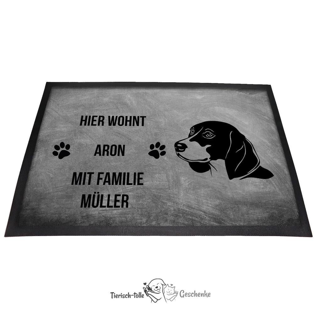 Beagle 4 - Fußmatte - Schmutzfangmatte - 40 x 60 cm-Tierisch-tolle Geschenke-Tierisch-tolle-Geschenke