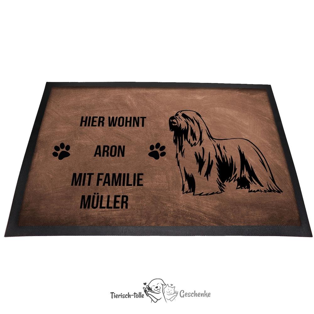 Bearded Collie - Fußmatte - Schmutzfangmatte - 40 x 60 cm-Tierisch-tolle Geschenke-Tierisch-tolle-Geschenke