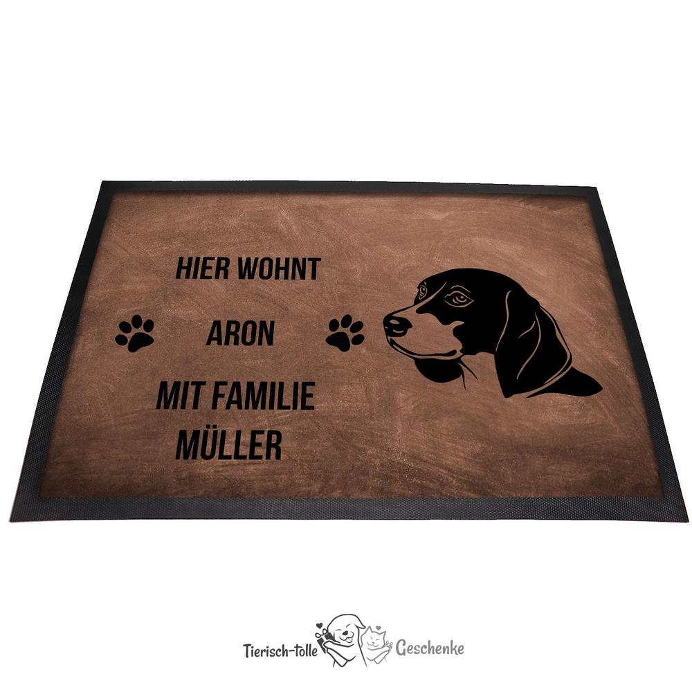 Beagle 4 - Fußmatte - Schmutzfangmatte - 40 x 60 cm-Tierisch-tolle Geschenke-Tierisch-tolle-Geschenke